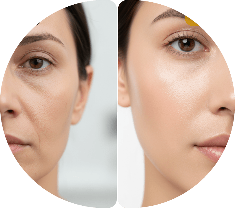 Antes y después — Tratamiento de Armonización Facial