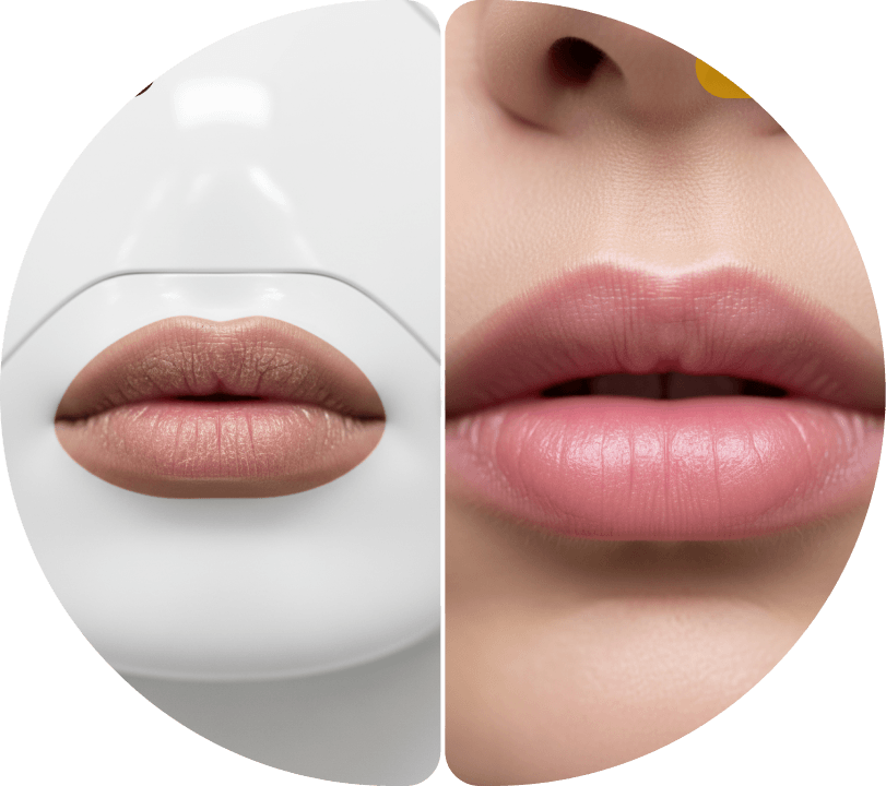 Antes y después — Revitalización y Relleno de Labios Premium